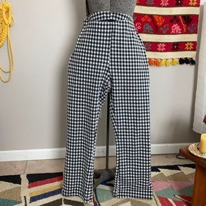 Checkered flare pants